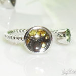 パラサイト隕石＆モルダバイト・サイキックシルバーリング